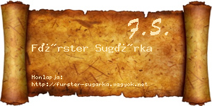 Fürster Sugárka névjegykártya